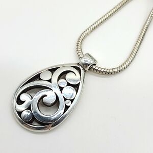 Brighton "CONTEMPO" Scrolled Openwork Teardrop Pendant! Bestseller!